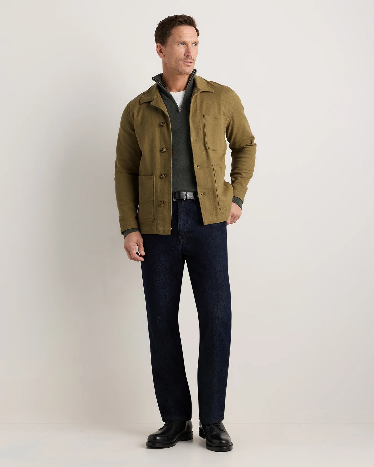 Organic Comfort Stretch Chore Jacket - XS / Vanilla