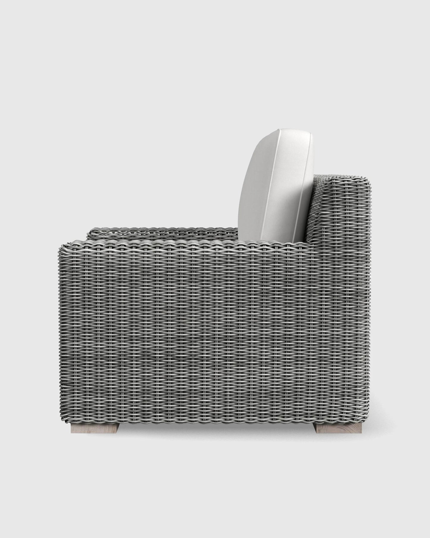 Classic All-Weather Wicker Outdoor Lounge Chair - One Size / Natural Weave