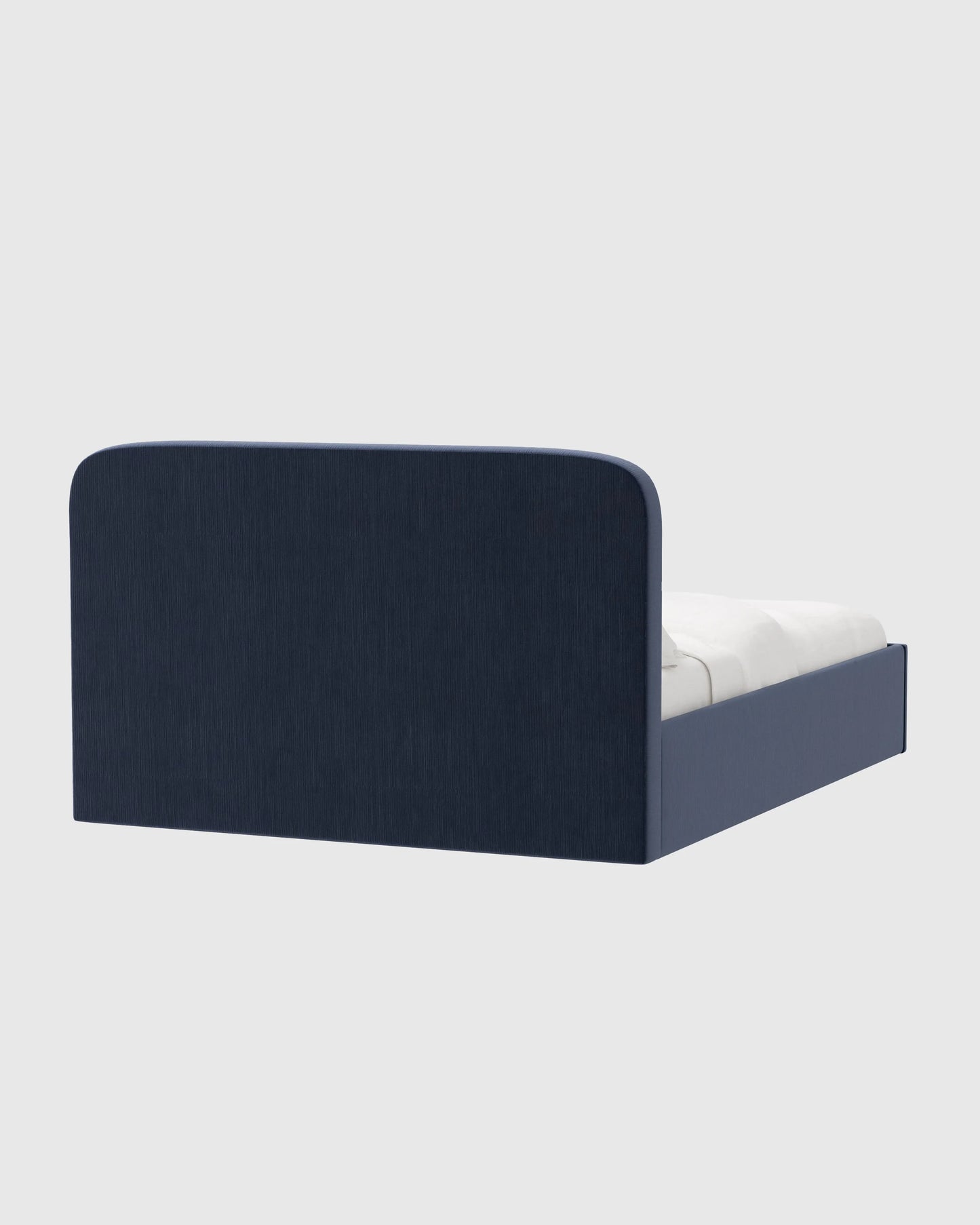 Curved Bed in Performance Velvet - Full / Walnut
