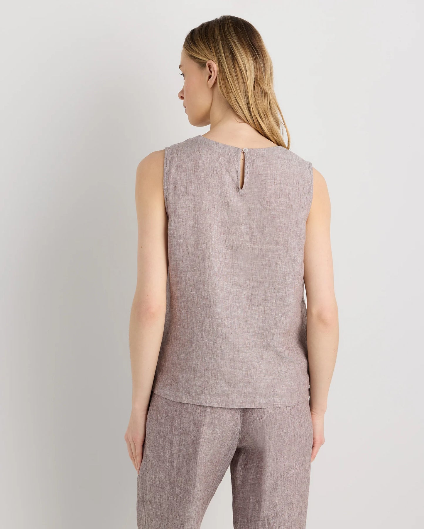100% European Linen Tank - XS / Black
