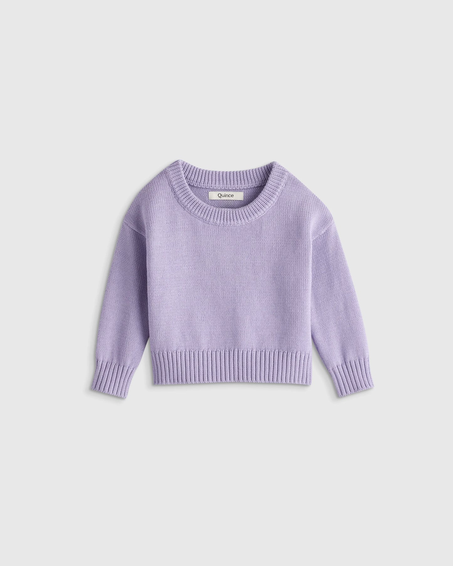 100% Organic Cotton Crewneck Sweater - 9-12M / Navy/White