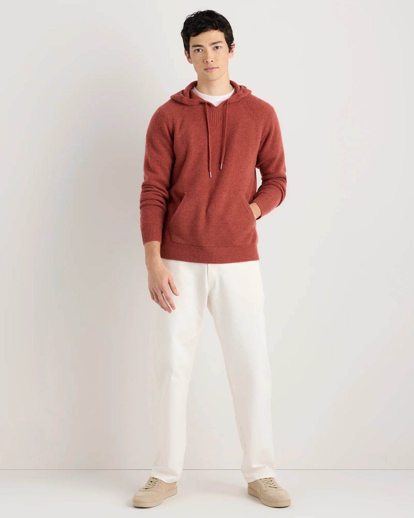 Mongolian Cashmere Pullover Hoodie - XS / Sea Spray Green