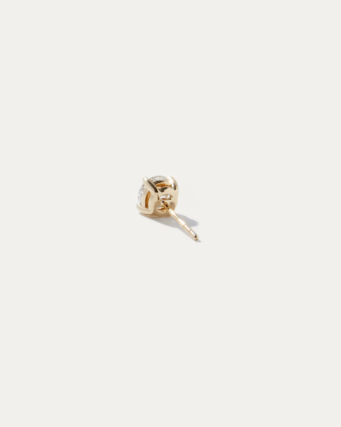 14K Gold Lab Grown Diamond Four-Prong Solitaire Studs - 1ctw - One Size / Yellow Gold