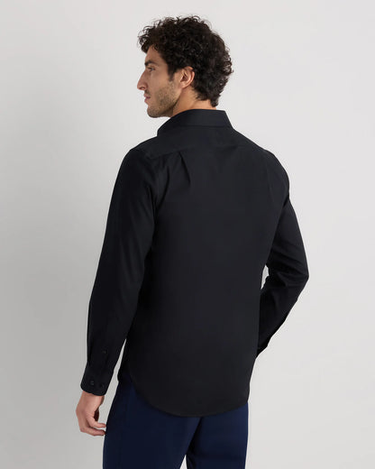 Organic Cotton Oxford Non-Iron Dress Shirt - S / Bold Black