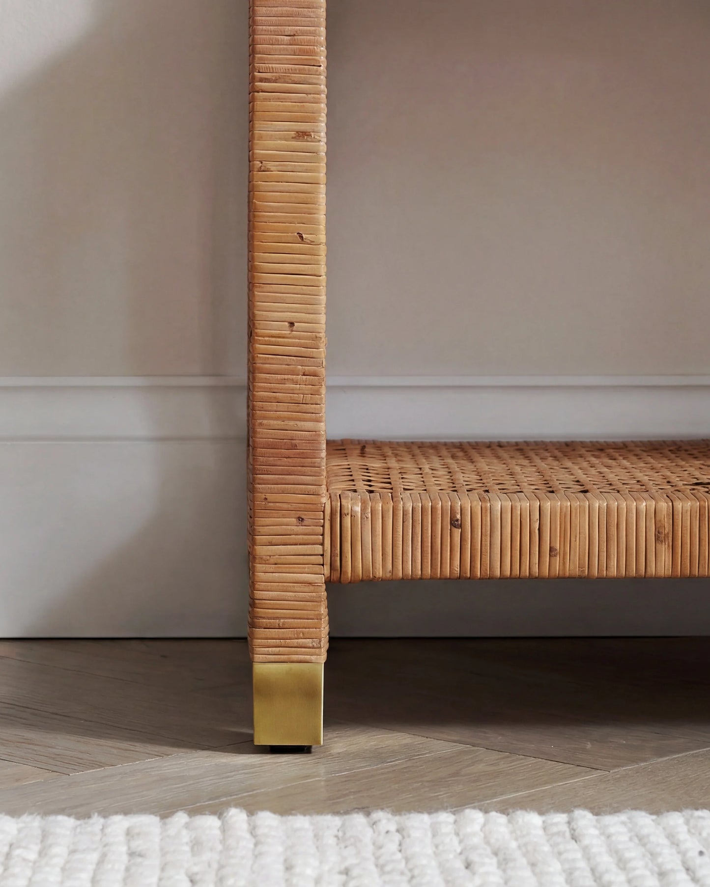 Handwoven Rattan Bookcase - One Size / Natural