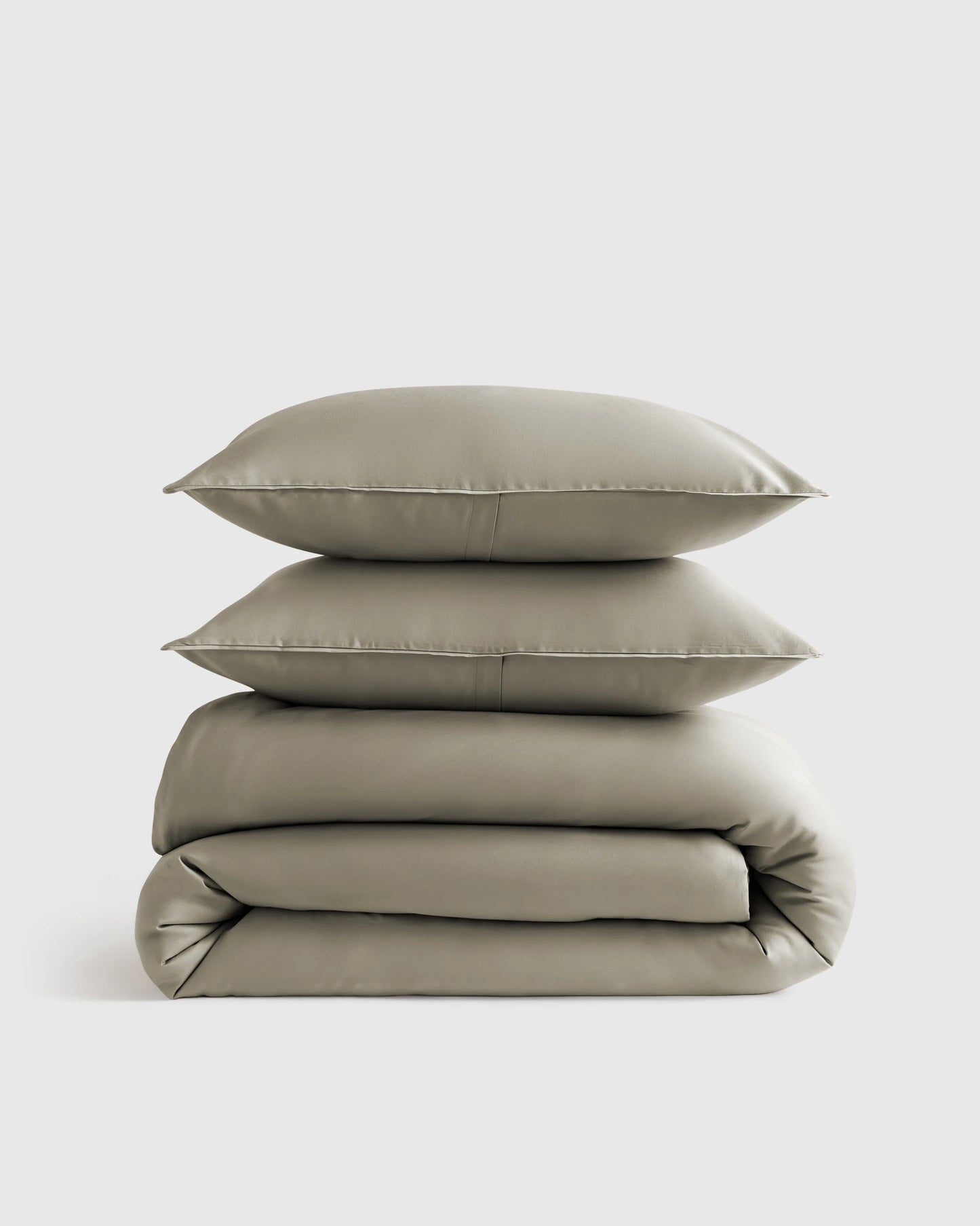 Organic Cotton Sateen Comforter Set - Twin / White
