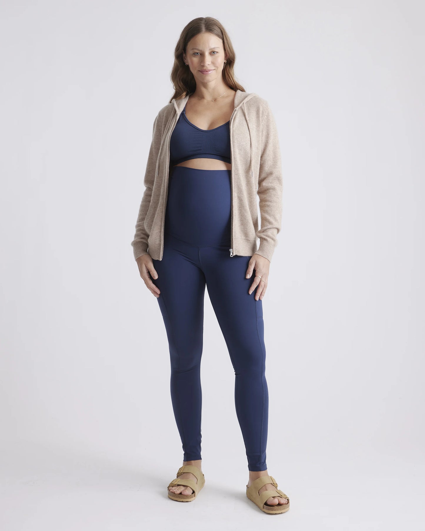 Seamless Low Impact Maternity & Nursing Sports Bra - XS / Navy