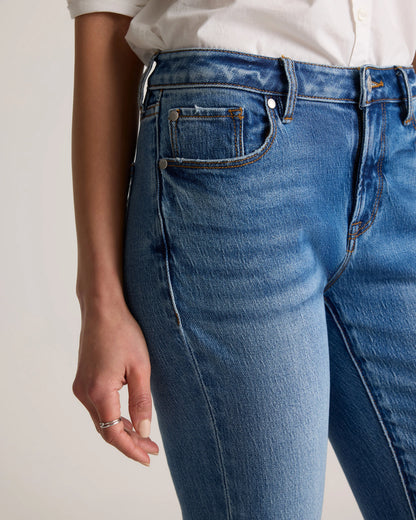 Luna Stretch Slim Boyfriend Jeans - 24 / Stormy Blue