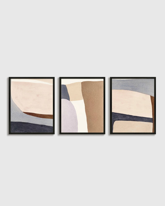 Tripartite by Julia Balfour (Set of 3) - 17.25"x21.25" / Black