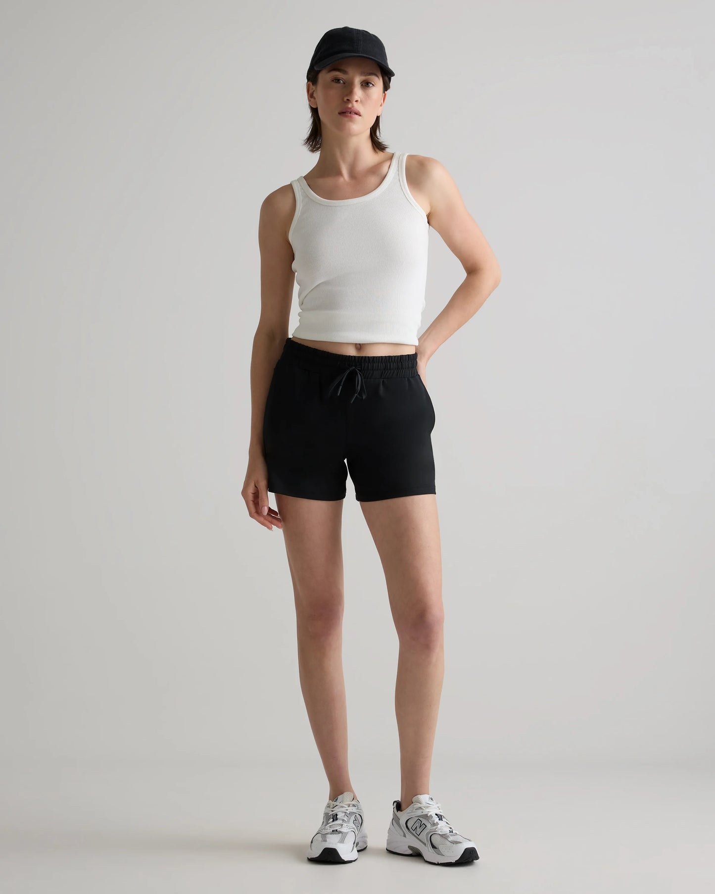 Flowknit Mid-Rise Shorts - XS / Heather Deep Navy