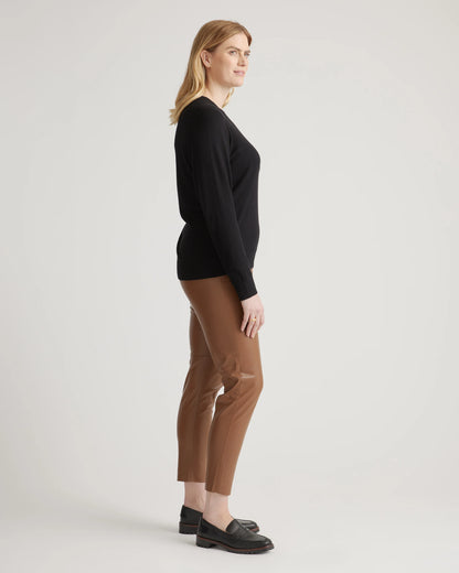Lightweight Cotton Cashmere Crew Sweater - XS / Mountain Spring Blue