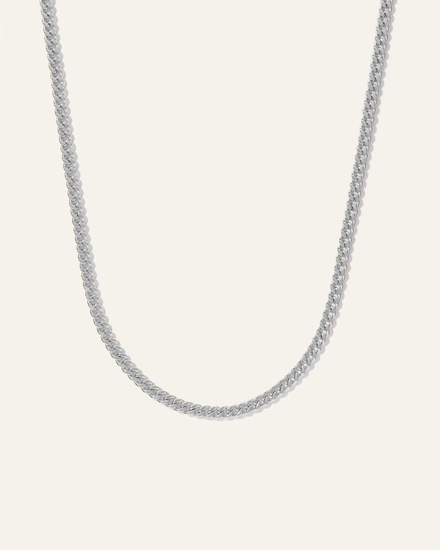 Cuban Curb Chain Necklace - 20" / Gold Vermeil