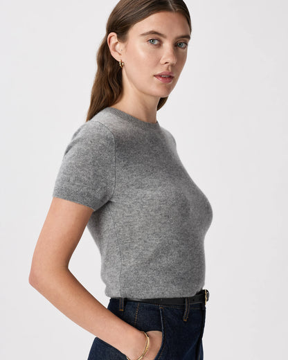 Mongolian Cashmere Tee - XS / Pale Custard Yellow