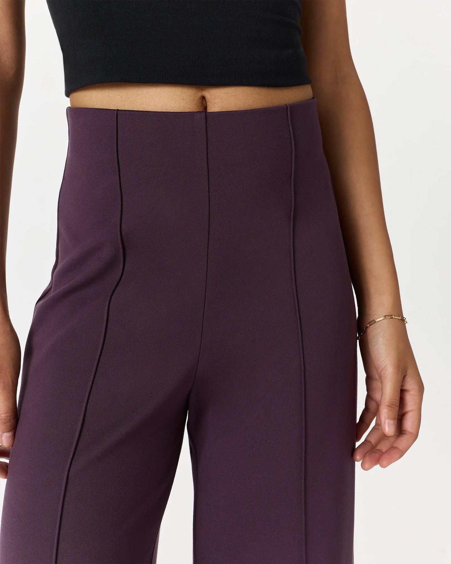 Ultra-Stretch Ponte Super Wide Leg Pants - XS / Black