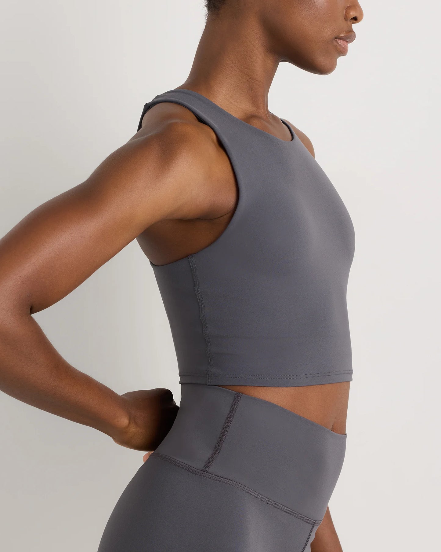 Ultra-Form High-Neck Cropped Tank - XS / Black Camo