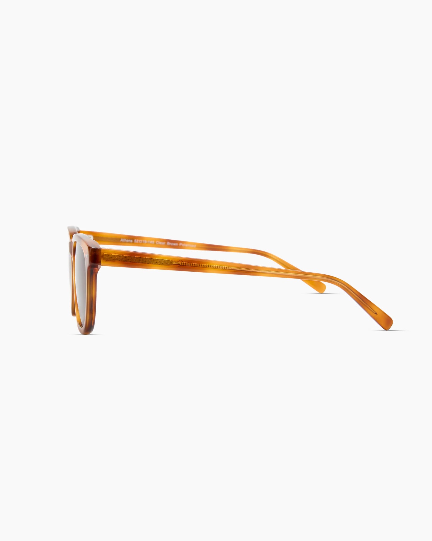 Athens Polarized Acetate Sunglasses - One Size / Clear Brown with Brown lens