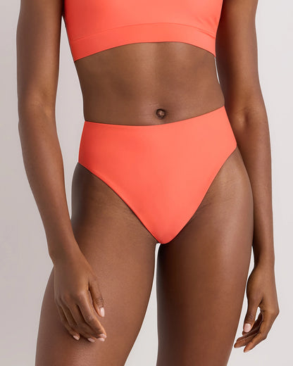 Italian High-Rise High-Leg Bikini Bottom - XS / Palm