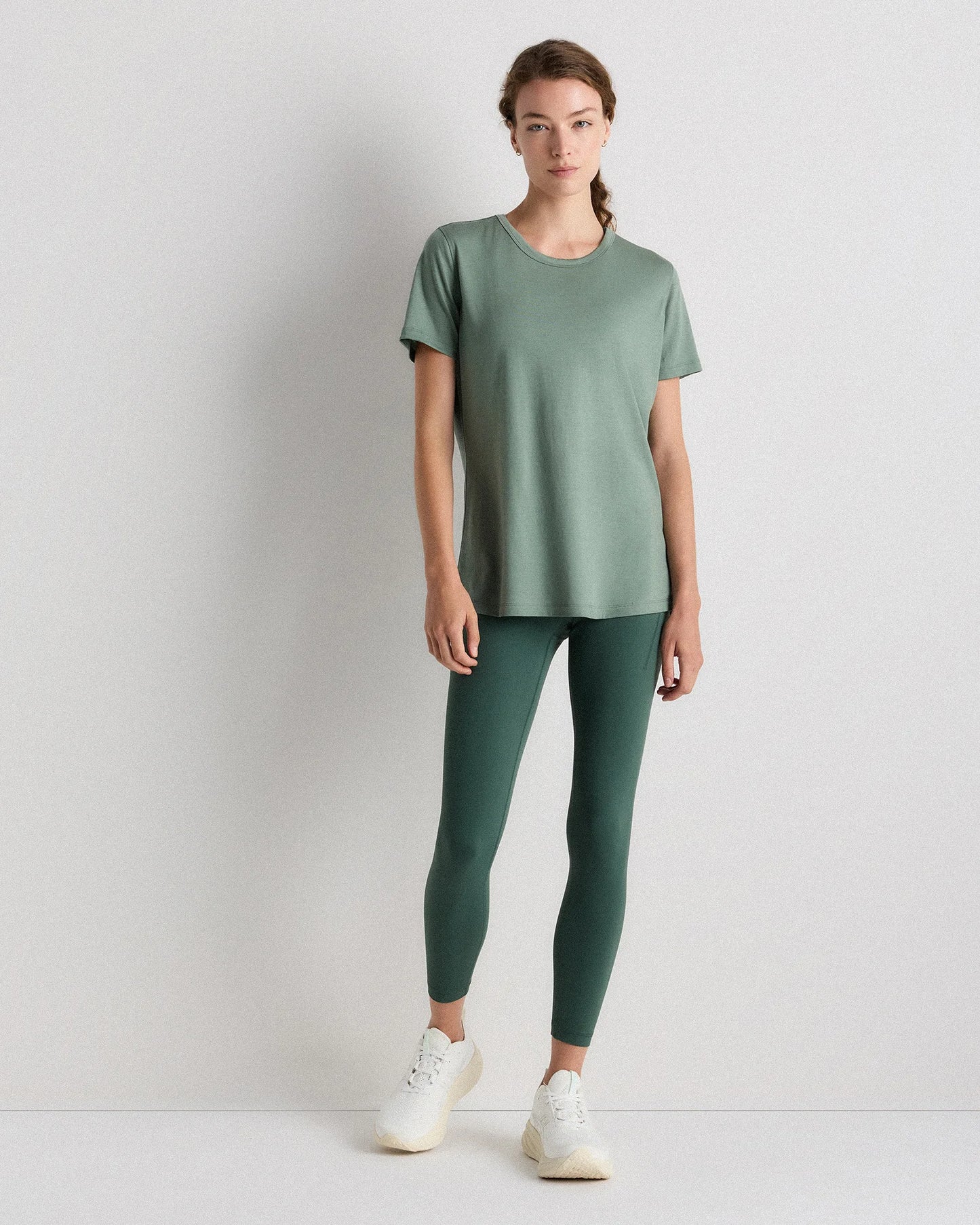100% Merino Wool All-Season Base Layer Tee - XS / Sea Spray Green