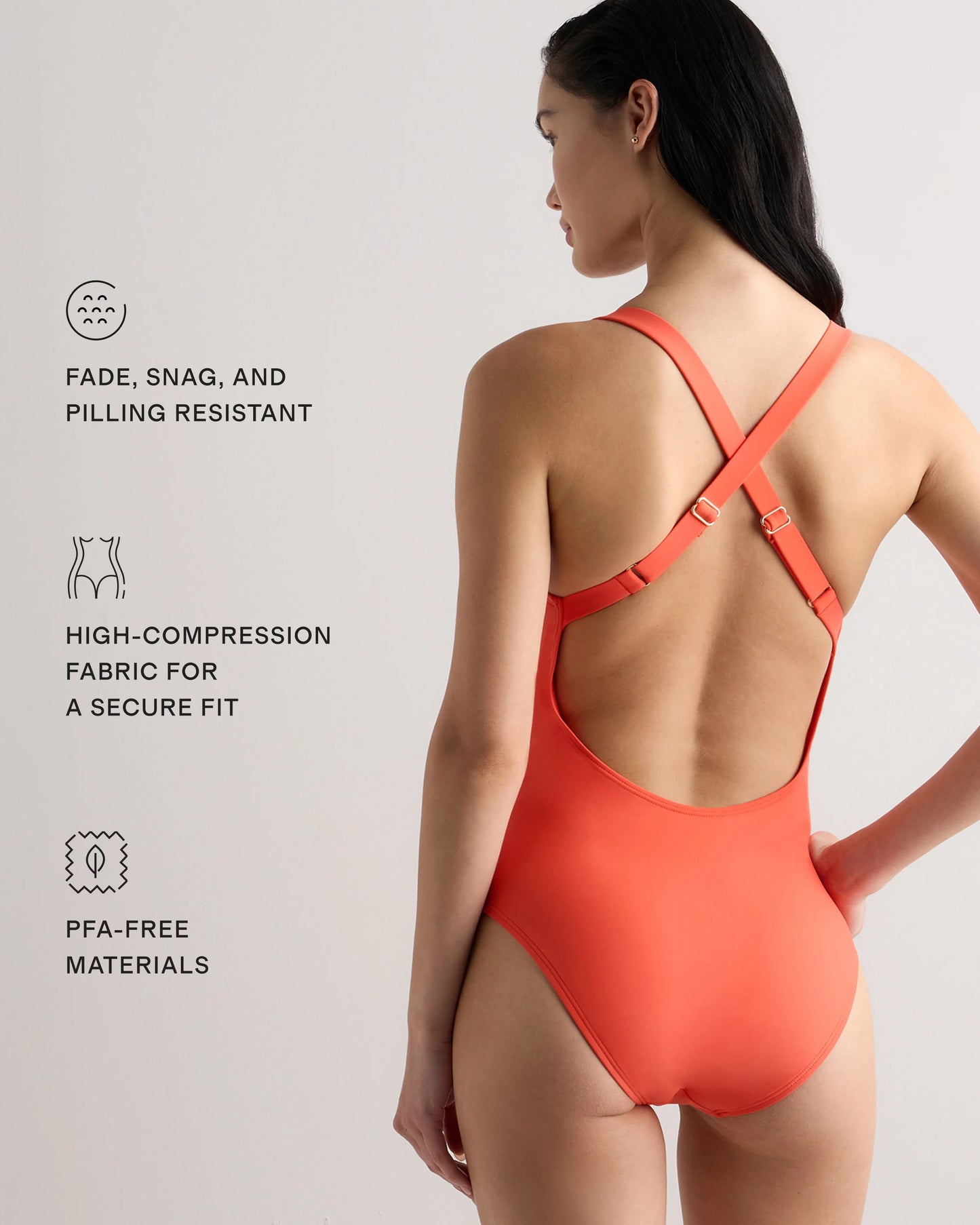 Italian Cross-Back One-Piece Swimsuit - XS / Black