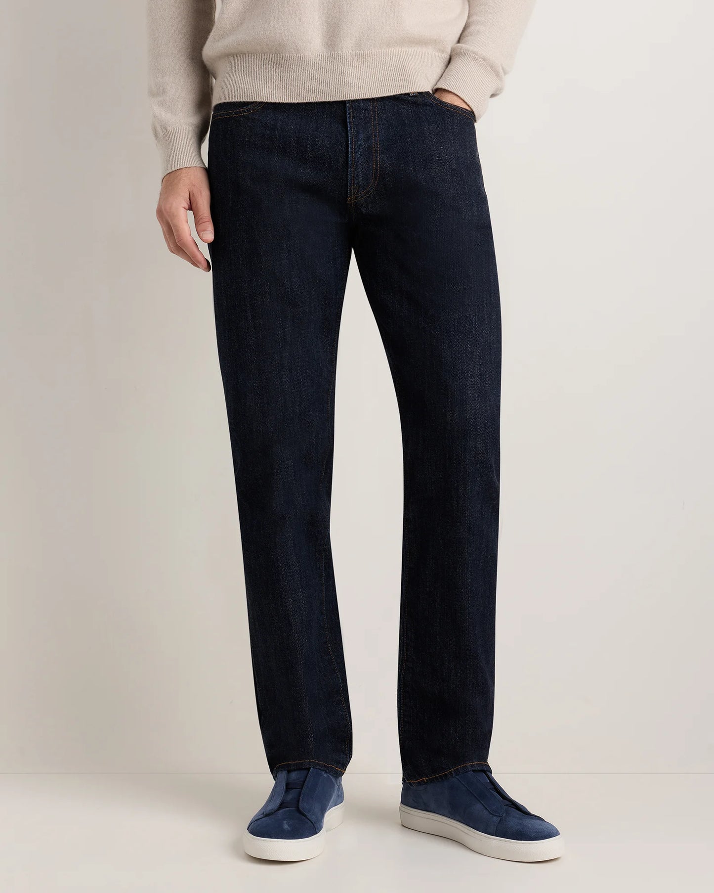 Italian Suede Tailored Sneaker - 7 / Fog