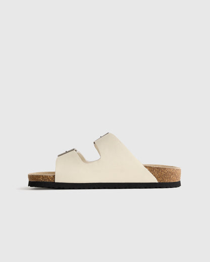 Nappa Leather Double Buckle Slide - 5 / Shell Pink