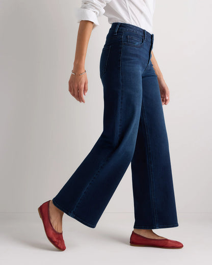 Luna Stretch Wide Leg Jeans - 24 / Frosted Blue