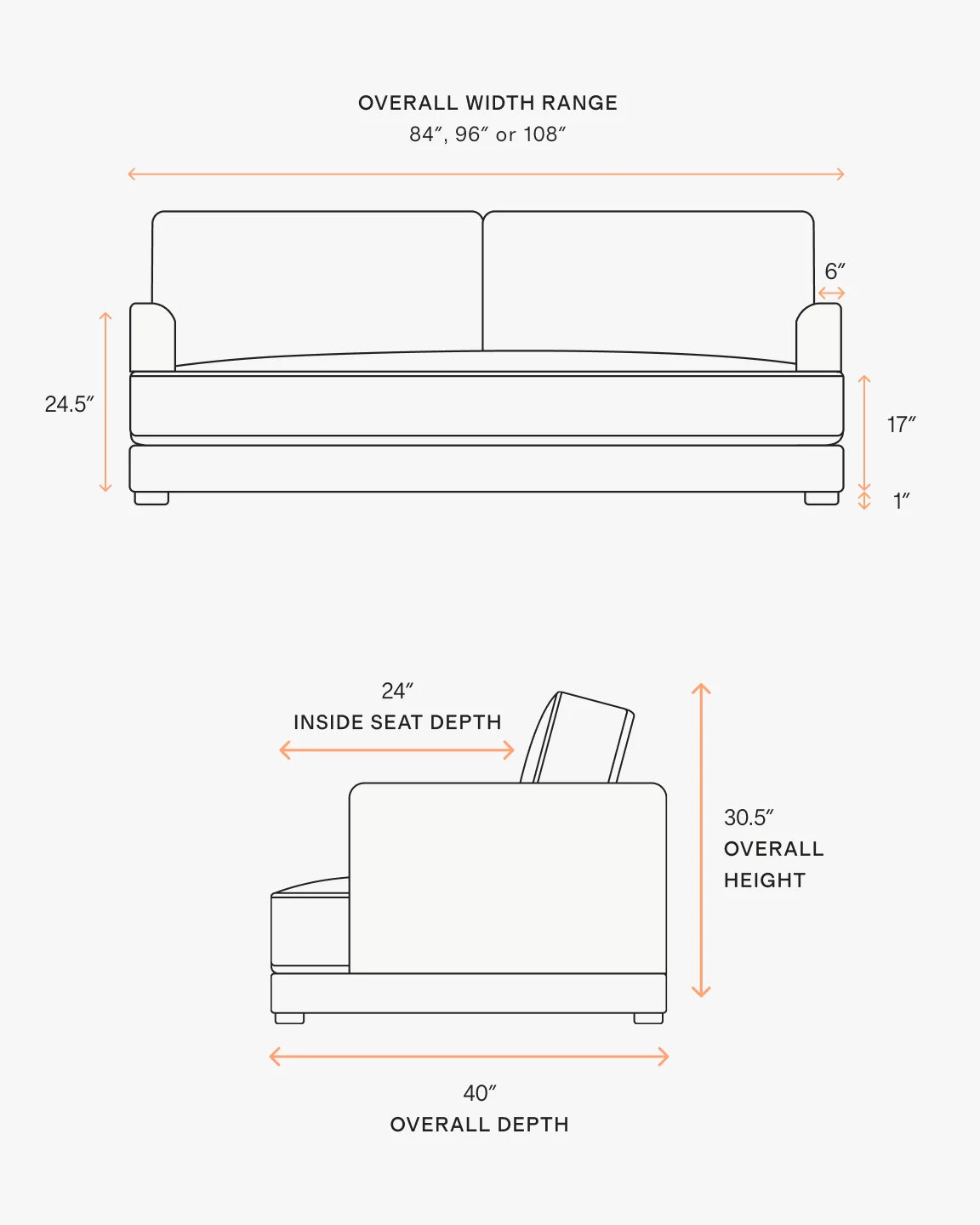 Sierra Curved Arm Sofa in Leather - 7ft / Auburn
