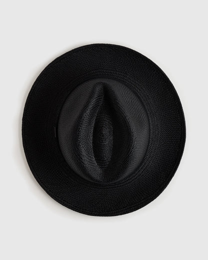 Toquilla Straw Panama Hat - S / Black