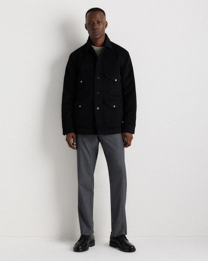 Wool Cashmere Field Jacket - S / Heather Grey