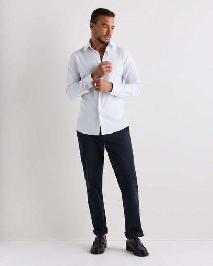Performance Stretch Wrinkle-Free Slim Dress Shirt - S / White
