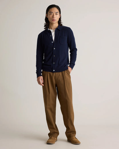 Mongolian Cashmere Button Down Sweater - S / Brown