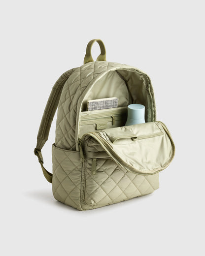 Transit Quilted Commuter Backpack - One Size / Taupe Brown