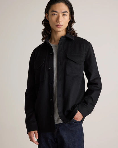 Italian Wool Overshirt - XXXL / Black