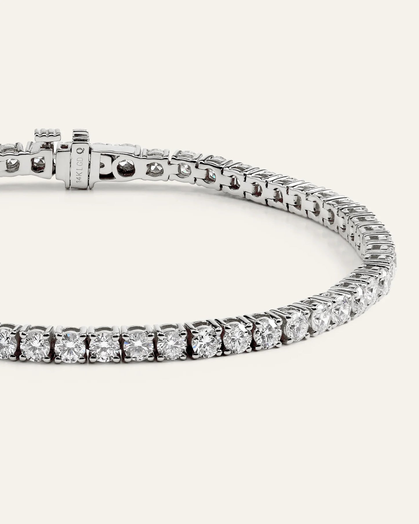 14K Gold Lab Grown Diamond Tennis Bracelet - 5ctw - 6.5" / Yellow Gold