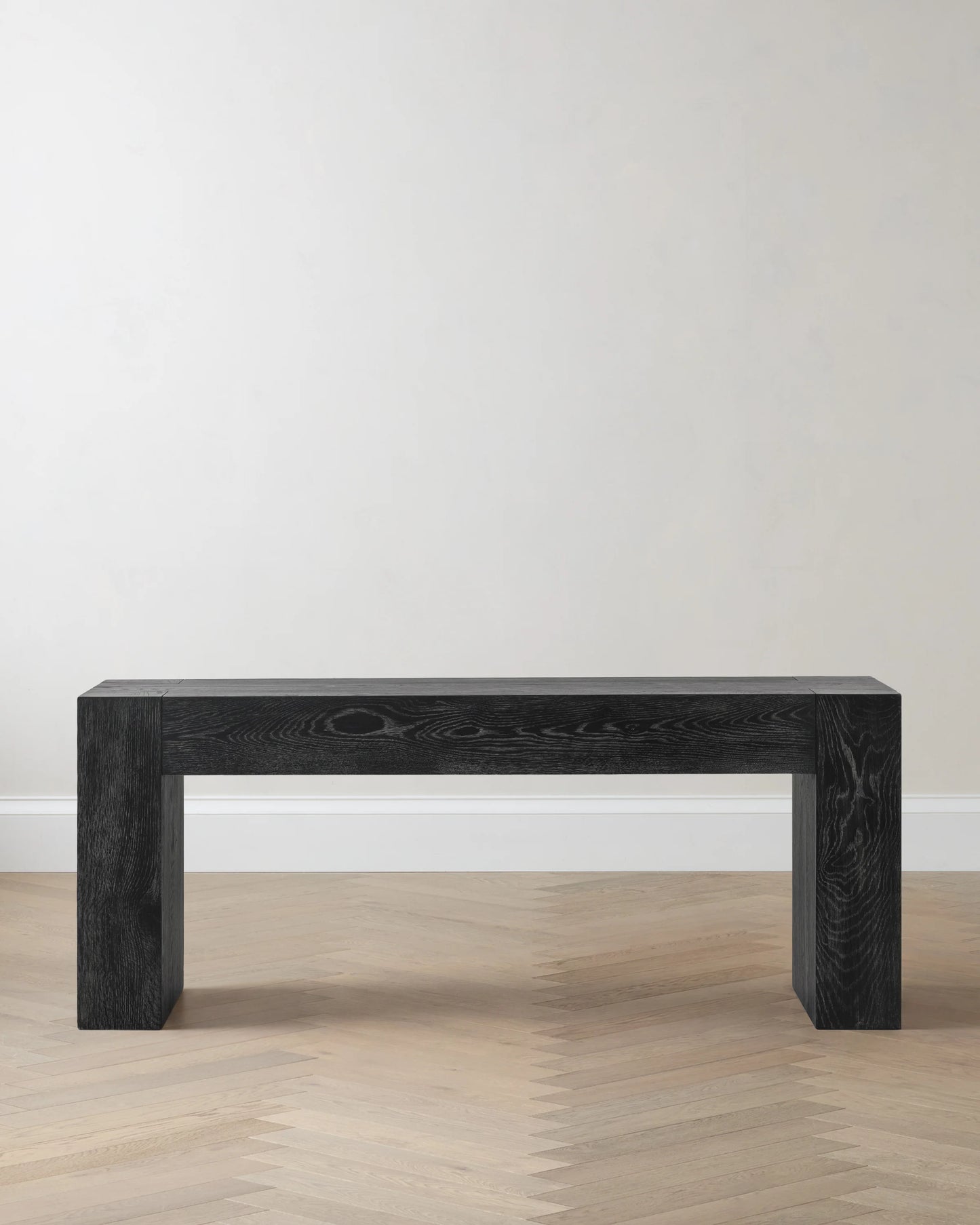 Reclaimed Oak Waterfall Console Table - One Size / Weathered Oak