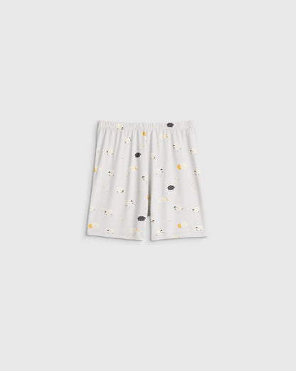 Bamboo Short Sleeve and Shorts Pajama Set - 6 / Lavender Hearts