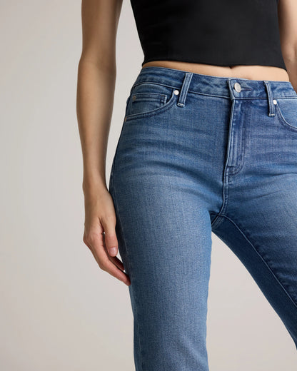 Bella Stretch Straight Jeans - 24 / Twilight Blue Fray