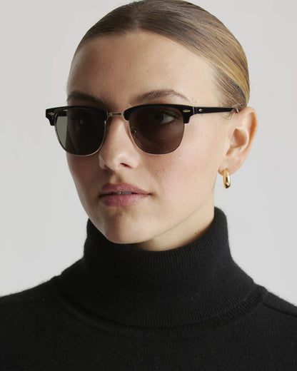 Avery Polarized Acetate Sunglasses - One Size / Clear Slate with Grey lens