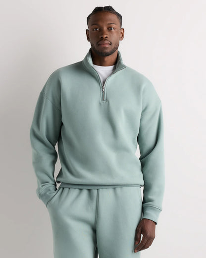 Everyday Fleece Quarter-Zip Sweatshirt - S / Coastal Sage