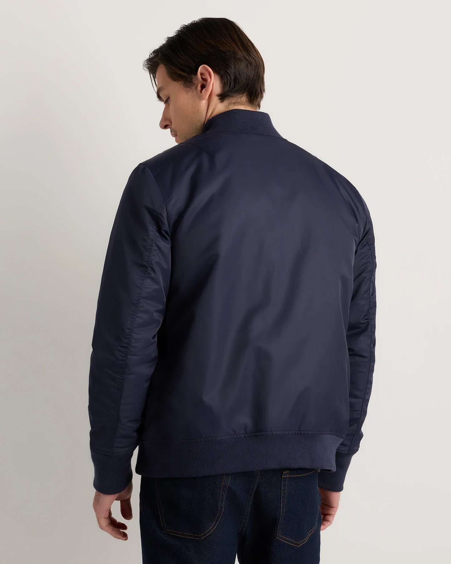 Flight Nylon Bomber Jacket - S / Navy