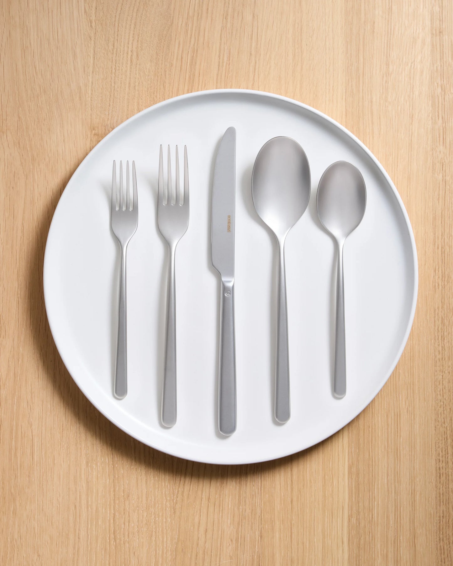 Gia Minimalist 20 Piece Flatware Set - One Size / Polished Stainless Steel