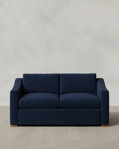 Hollis Slope Arm Sofa in Performance Chenille Linen Blend - 72" / Snow
