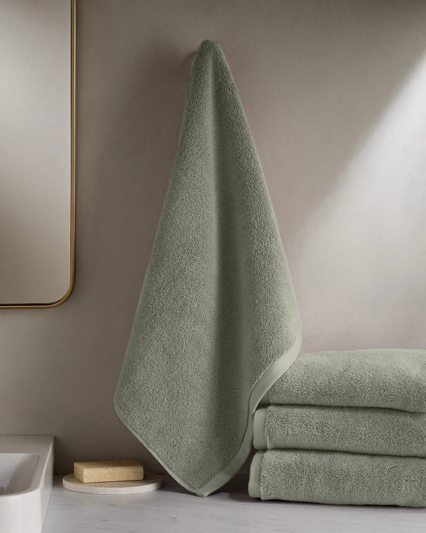 Plush Organic Turkish Cotton Hand Towel (Set of 2) - One Size / White