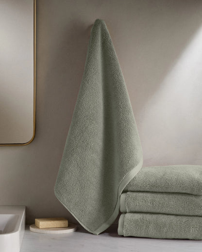 Plush Organic Turkish Cotton Hand Towel (Set of 2) - One Size / White
