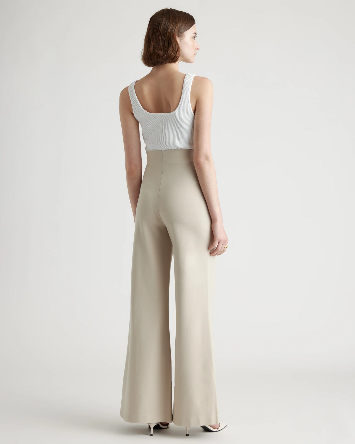 Ultra-Stretch Ponte Super Wide Leg Pants - XS / Black