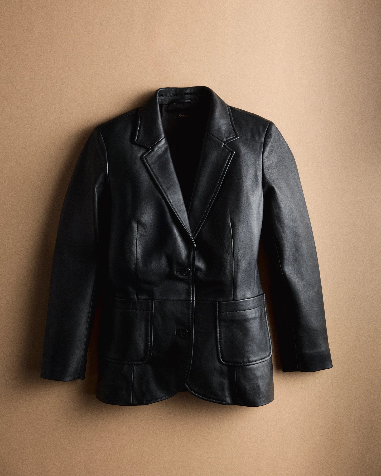 100% Leather Blazer - XS / Rich Brown