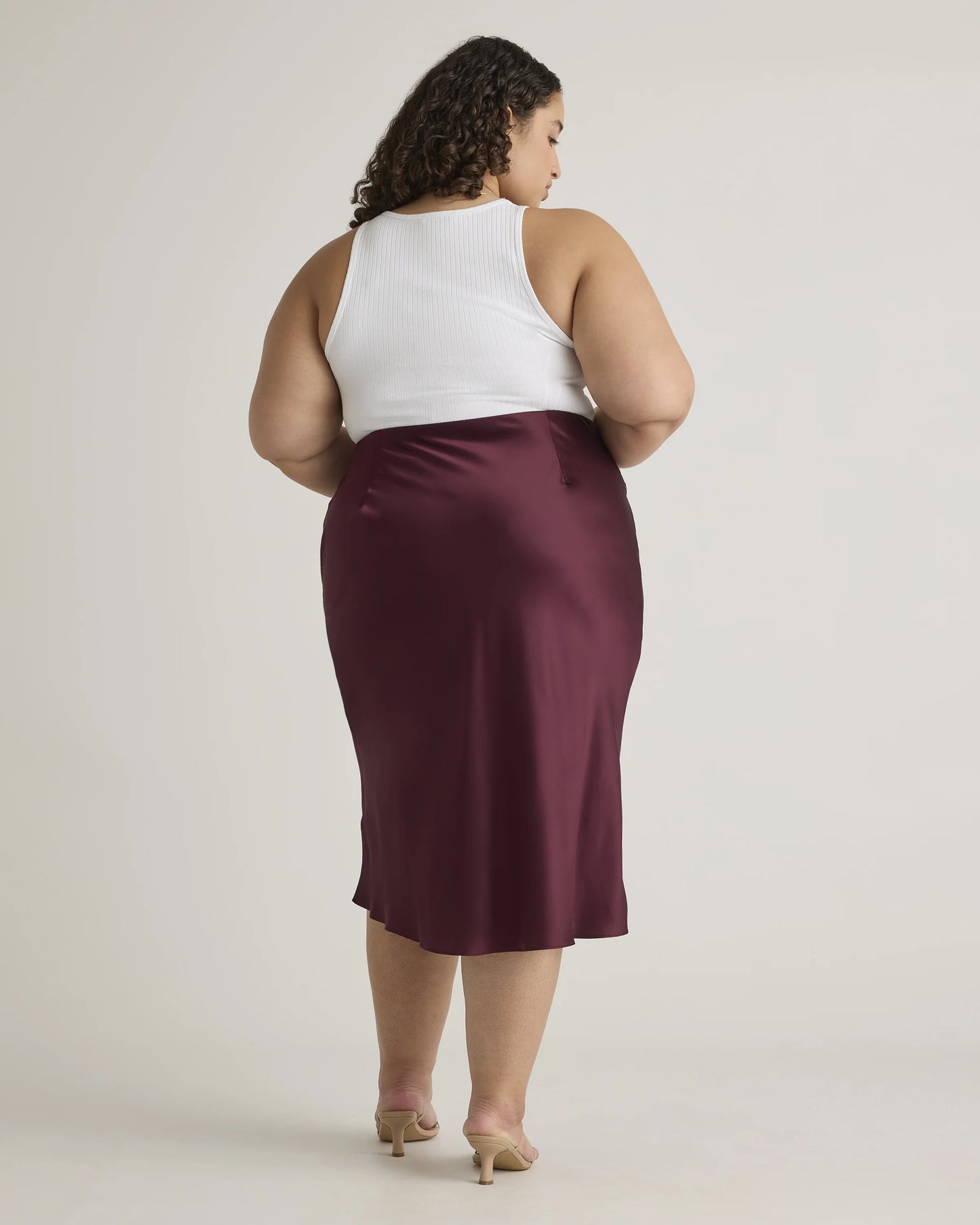 100% Washable Silk Skirt - 1X / Wine Tasting Red