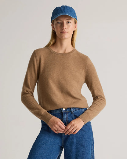 Mongolian Cashmere Crewneck Sweater - XS / Ivory