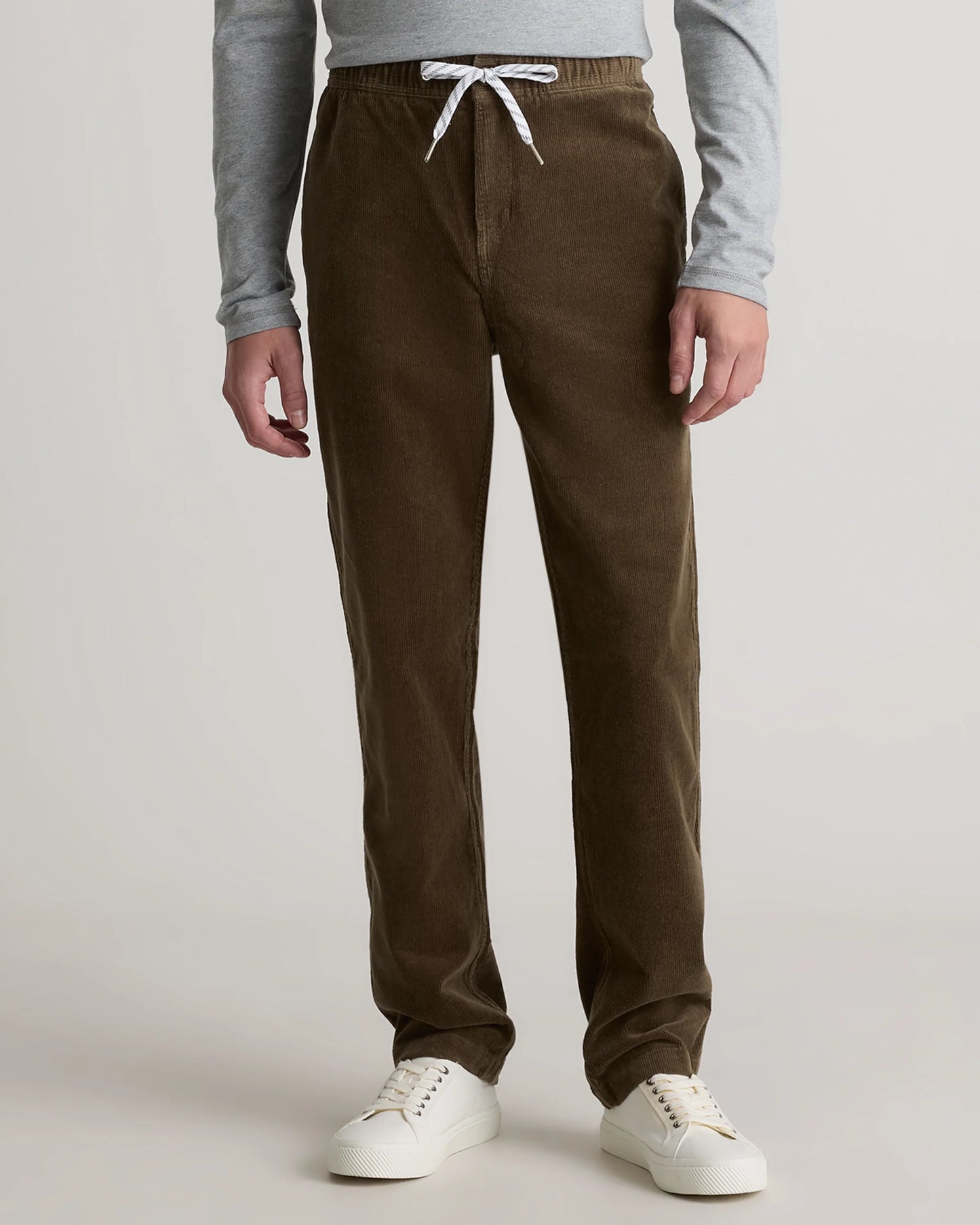 Organic Stretch Corduroy Drawstring Trousers - S / Storm Blue