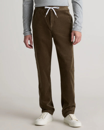 Organic Stretch Corduroy Drawstring Trousers - S / Storm Blue